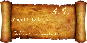 Angeli Izóra névjegykártya
